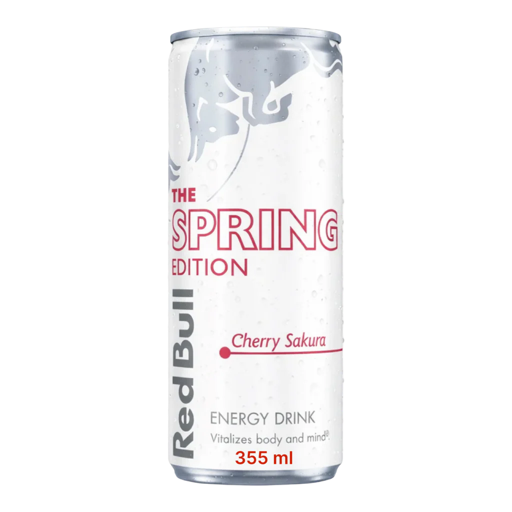 Red Bull Spring Edition Cherry Sakura grand format : boisson énergisante cerise et sakura
