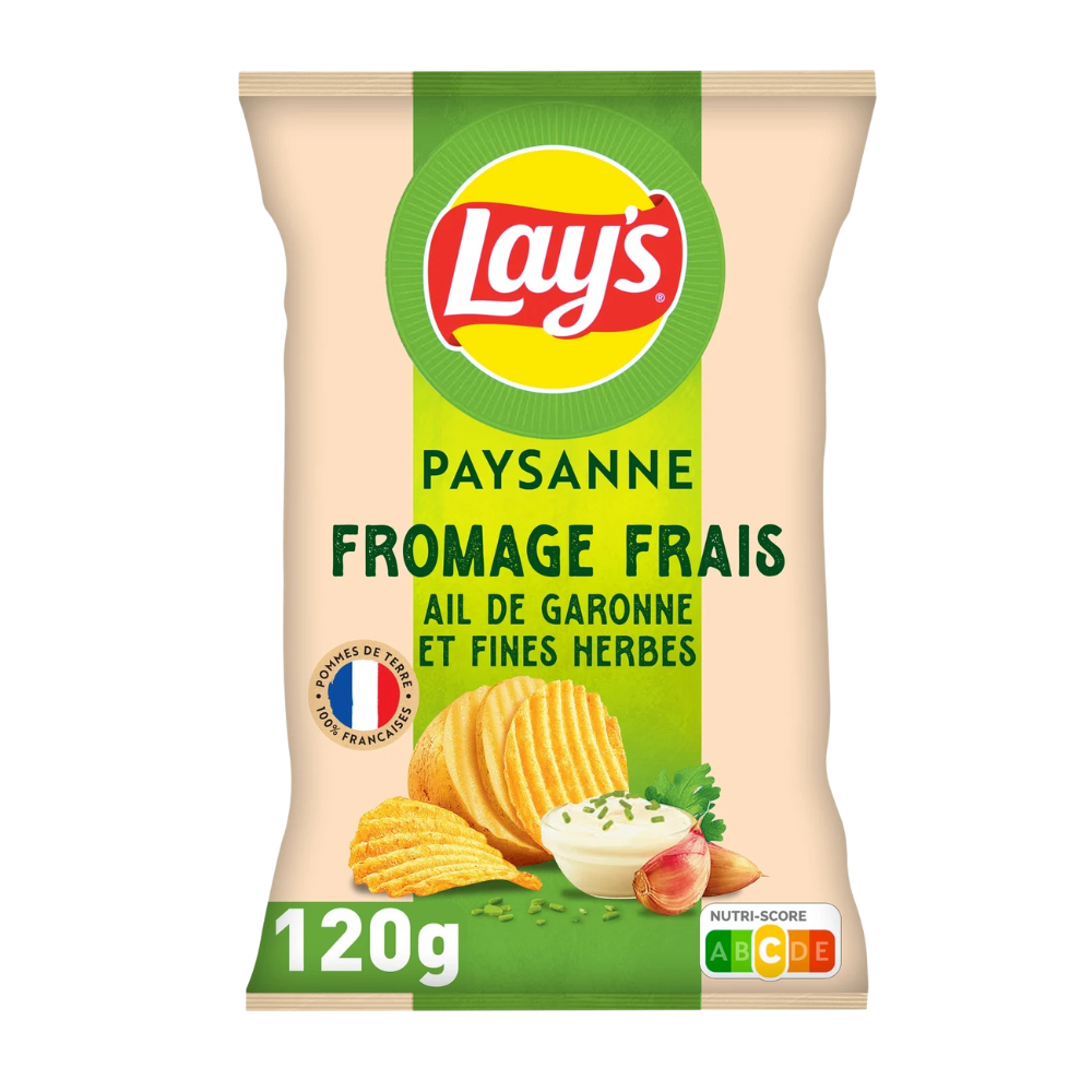 Lay's Paysanne Creamy Cheese with Garonne Garlic & Herbs - My American Shop