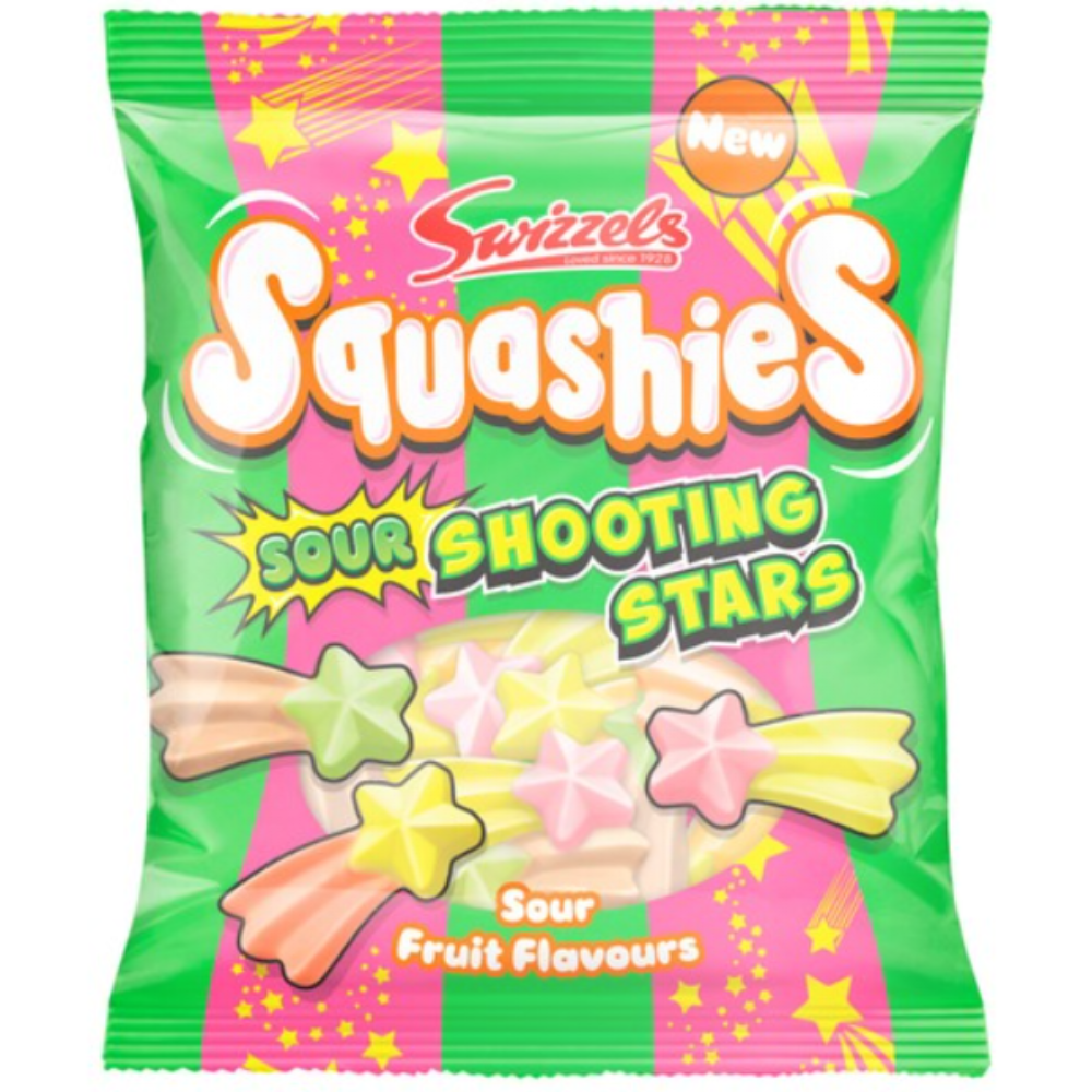 Swizzels Squashies Sour Fruit Shooting Stars - My American Shop