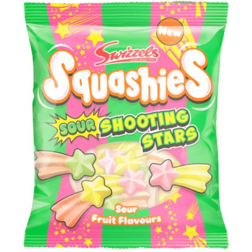 Swizzels Squashies Sour Fruit Shooting Stars - My American Shop