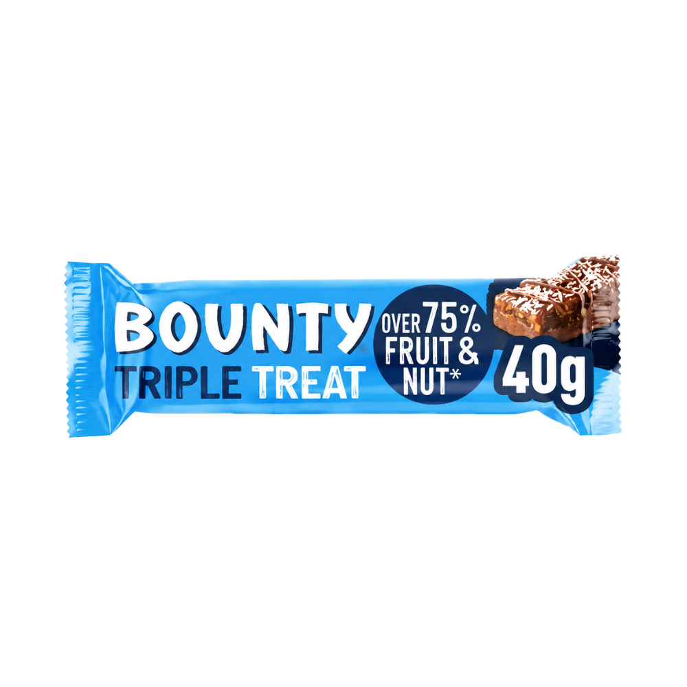 Bounty Bar Triple Treat Frutta, Noci e Cioccolato