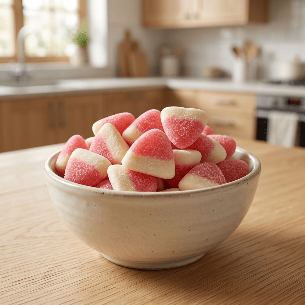 Bonbons Bebeto Strawberry Cake Pick'n Mix présentés dans un bol | My American Shop
