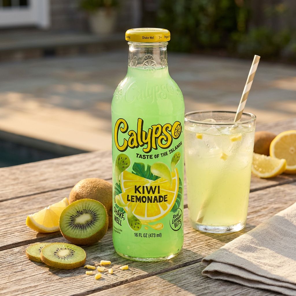Calypso Kiwi Lemonade, limonade américaine aux fruits 473ml, disponible sur My American Shop