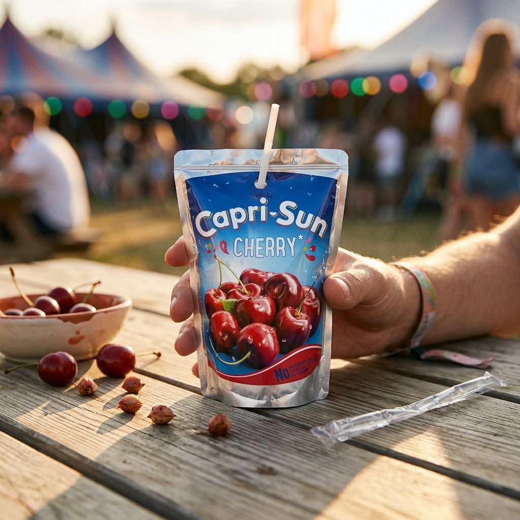Capri Sun Cherry, poche souple saveur cerise importée des États-Unis, disponible sur My American Shop