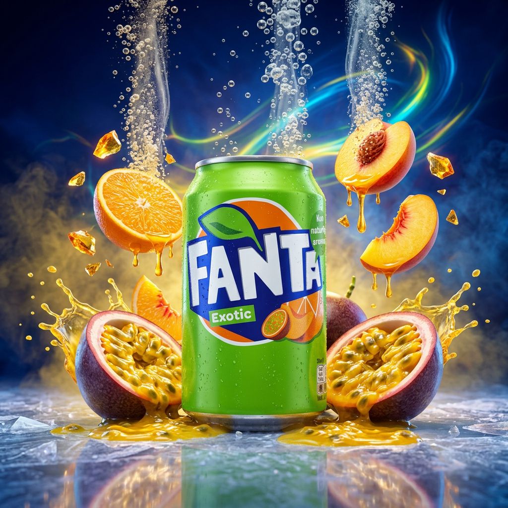 Fanta Exotic soda fruité orange pêche passion format petit, boisson gazeuse importée disponible sur My American Shop