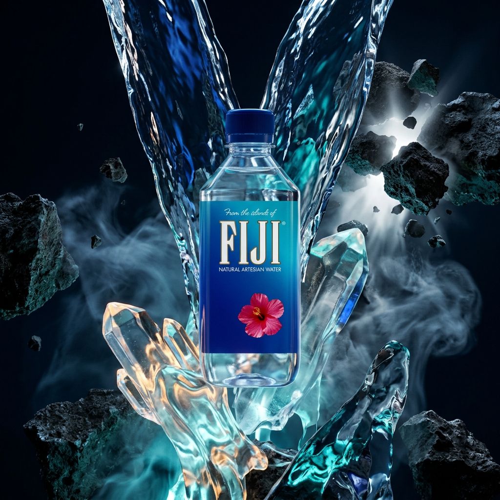 Fiji Water Small, eau artésienne naturelle des îles Fidji filtrée par roche volcanique, disponible sur My American Shop