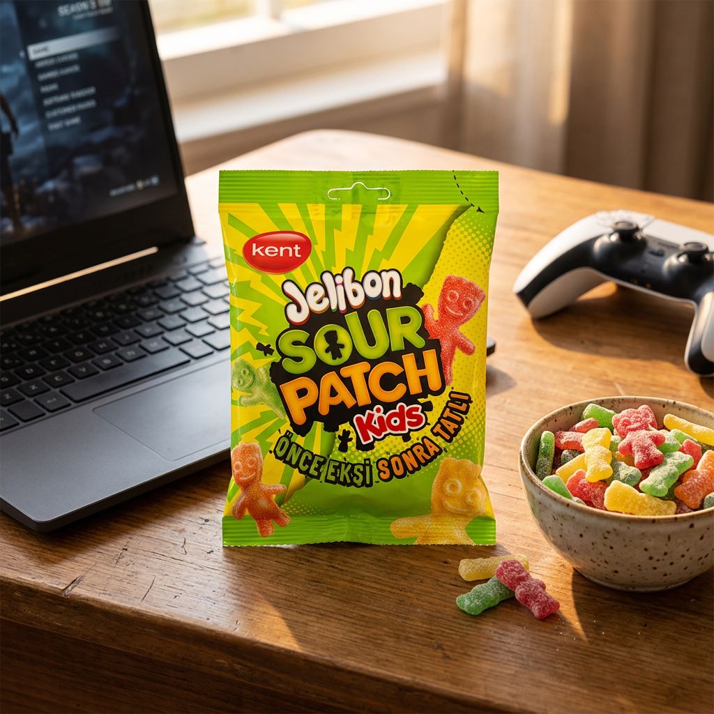 Sour Patch Kids Bag Medium, bonbons américains acidulés fruités, format sachet, disponible sur My American Shop