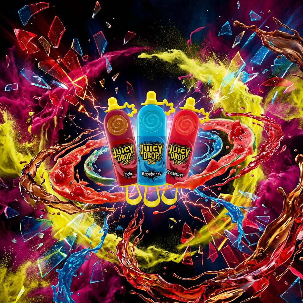 Juicy Drop Pop sucette acide américaine goût aléatoire format unitaire importée des USA, disponible sur My American Shop