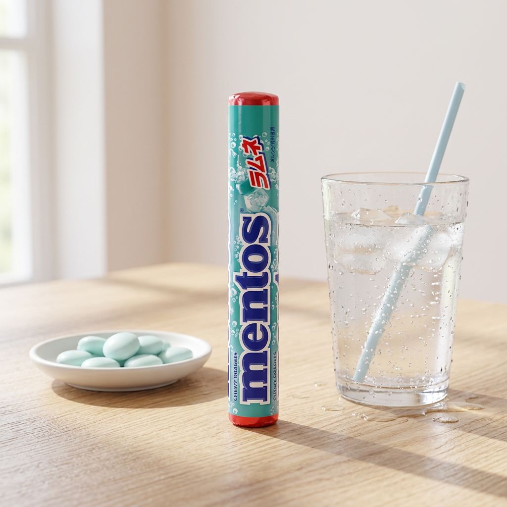 Mentos Ramune Soda, bonbons saveur soda japonais, format pocket, importés du Japon, disponible sur My American Shop