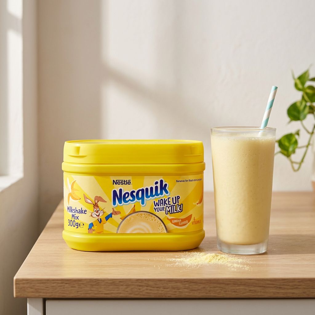 Nesquik Milkshake Mix Banane en poudre, importé des USA, format boite, disponible sur My American Shop