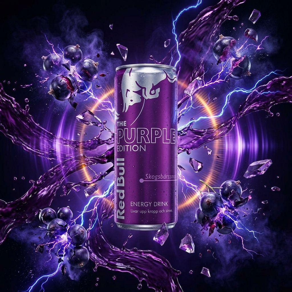 Red Bull Purple Edition saveur cassis 250ml, boisson énergisante importée, disponible sur My American Shop