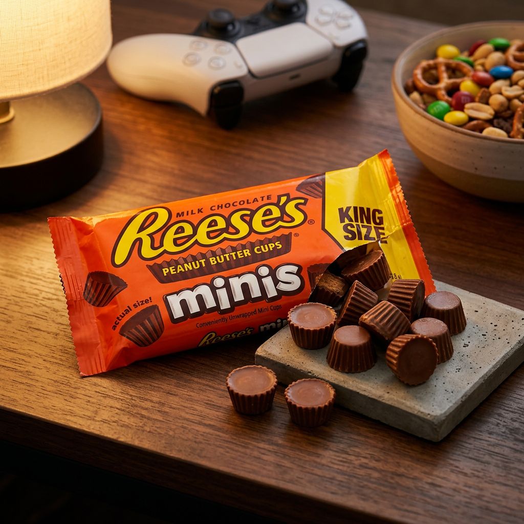 Reese's Peanut Butter Unwrapped Minis Cups King Size, mini cups chocolat beurre de cacahuète, format genereux USA, disponible sur My American Shop