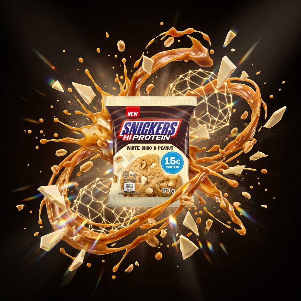Snickers White Chocolate Protein Cookie, cookie protéiné importé, 25g de protéines, disponible sur My American Shop