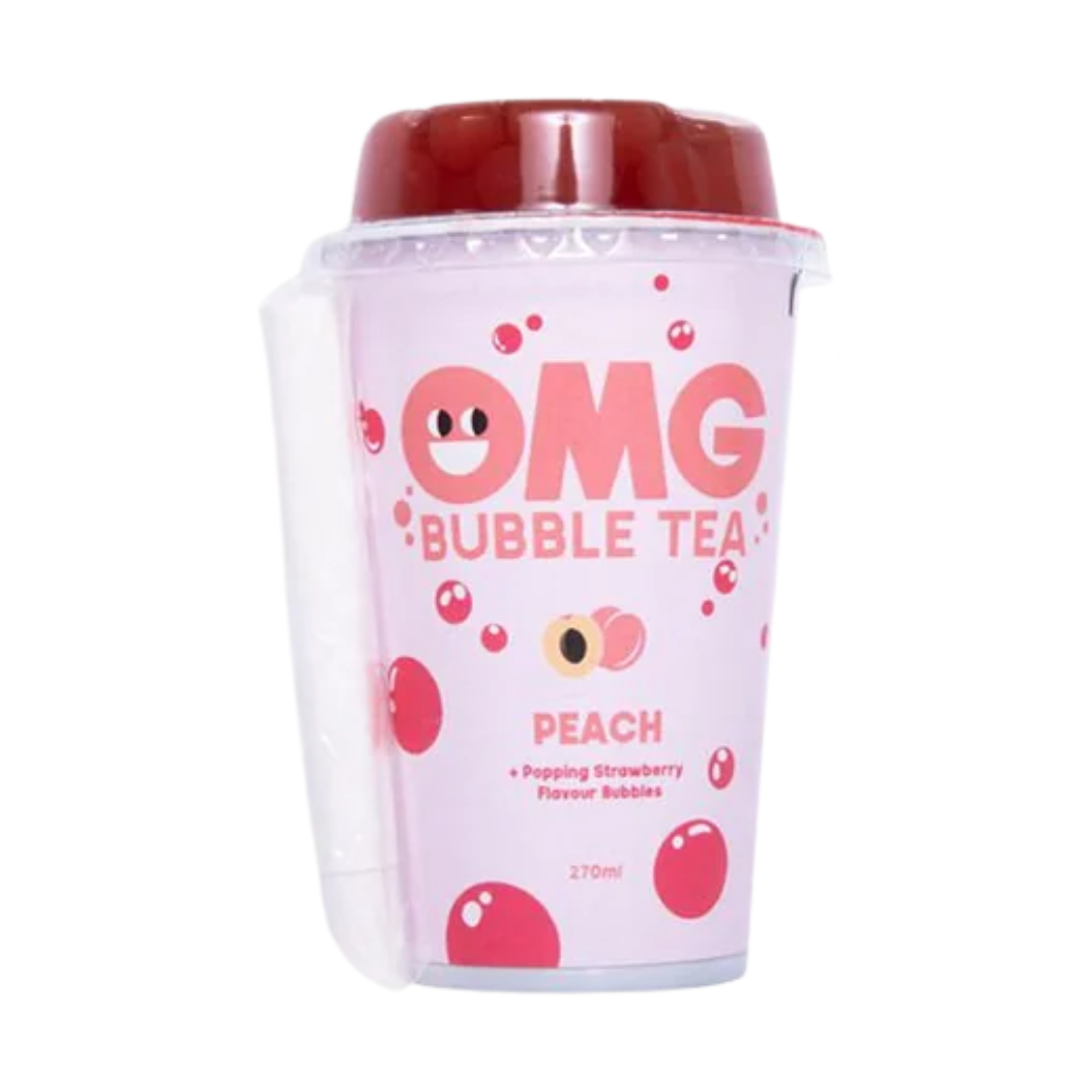 OMG Bubble Tea Peach and Strawberry - My American Shop
