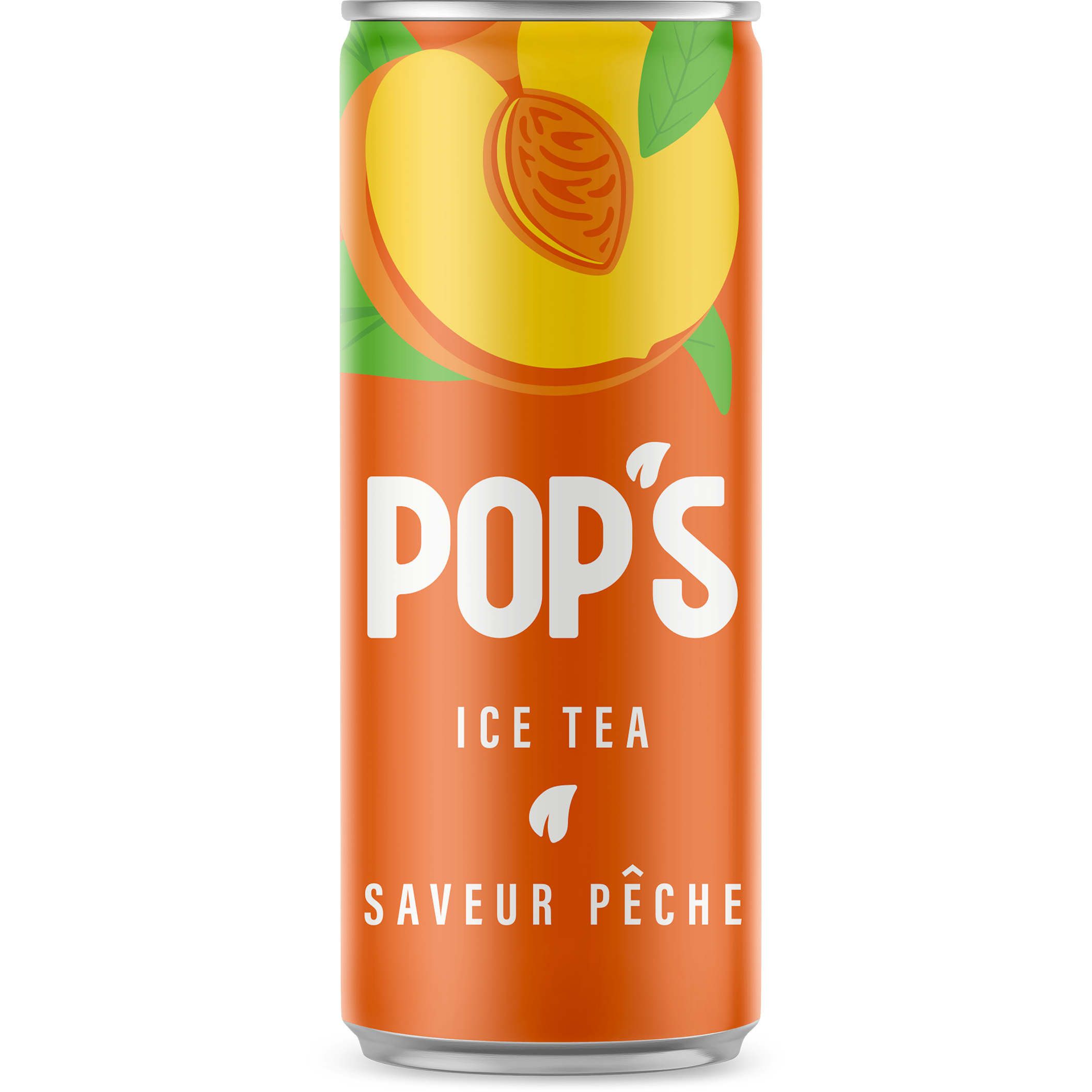 Pop's Ice Tea Peach Can