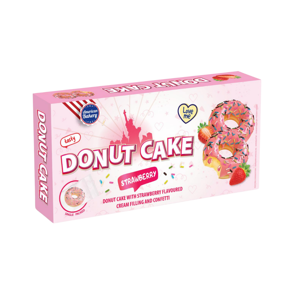 American Bakery Donut Cake Strawberry - My American Shop