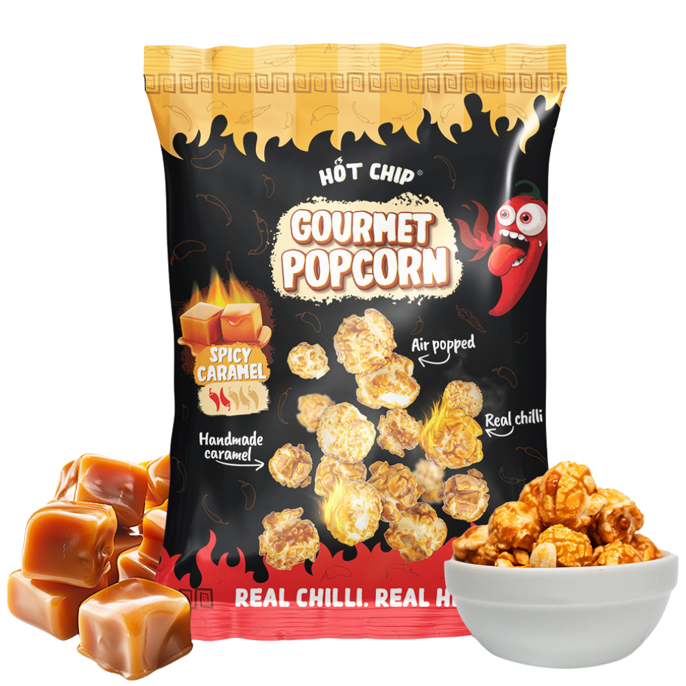 Hot Chip Popcorn Spicy Caramel