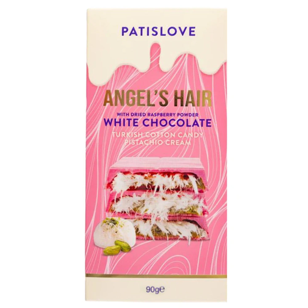 Patislove White Chocolate Raspberry Dubai Chocolate Angel's Hair - My American Shop