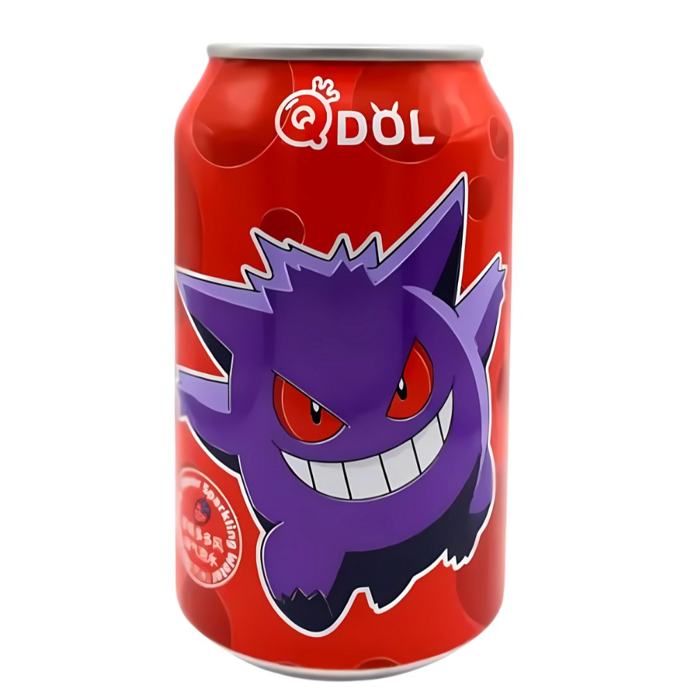 QDOL Pokemon Gengar Strawberry Flavoured Sparkling Water - My American Shop