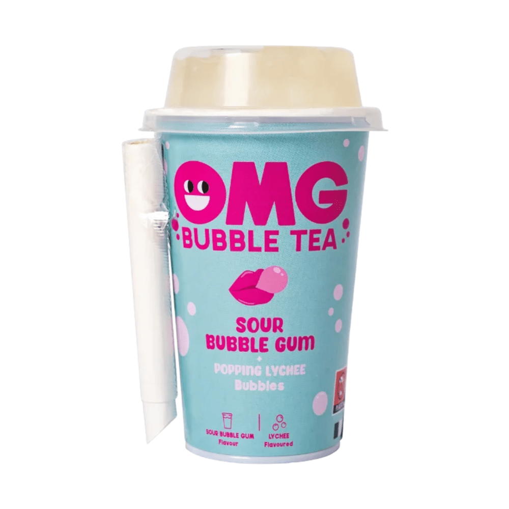 OMG Bubble Tea Gomma da Masticare Aspro Litchi