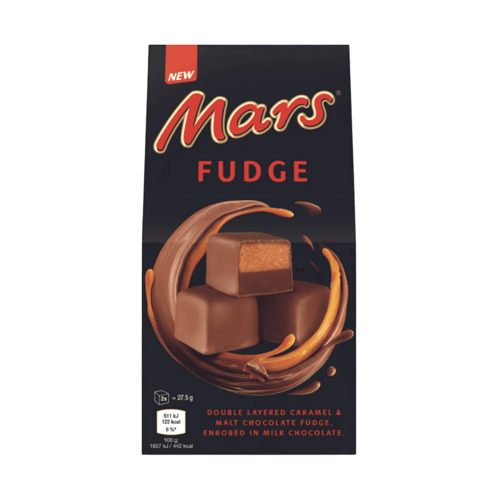 Mars Fudge Cioccolato al Latte con Doppio Strato di Caramello e Malto