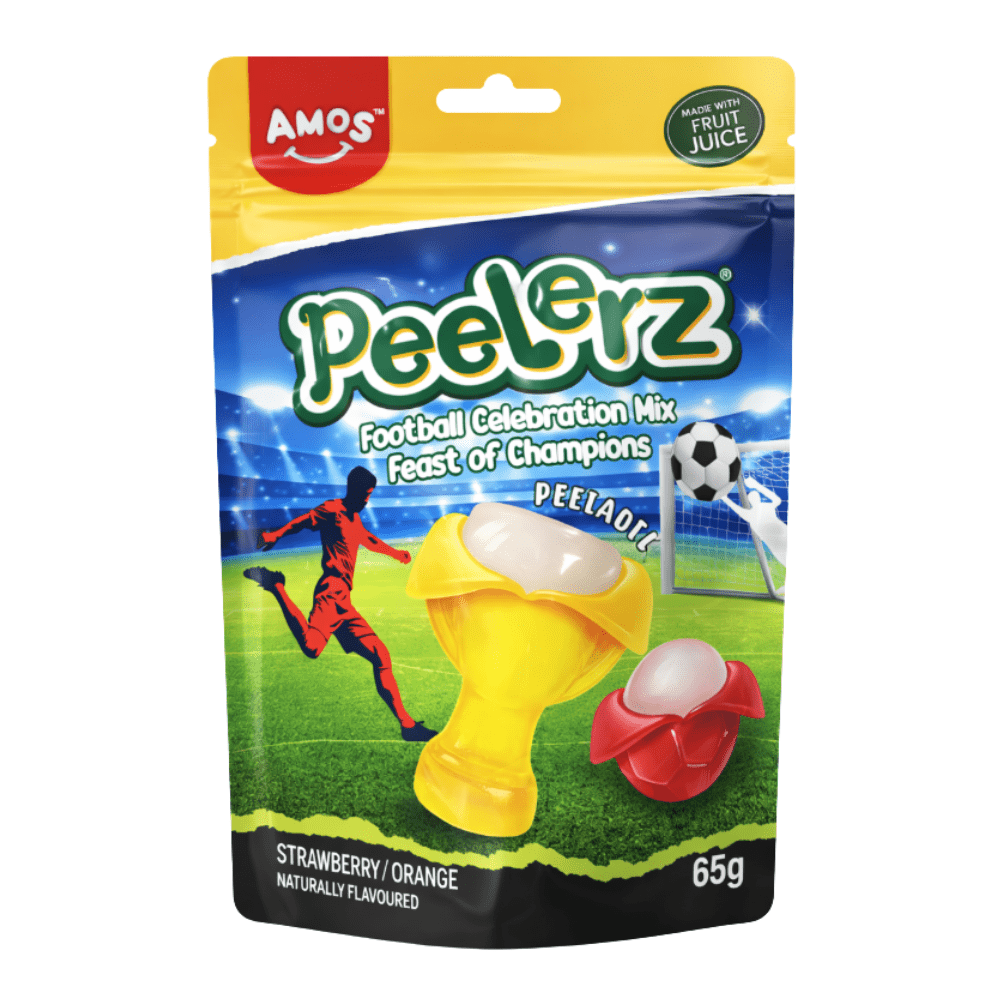 Amos Peelerz Gummy Coppa del Mondo Fragola Arancia
