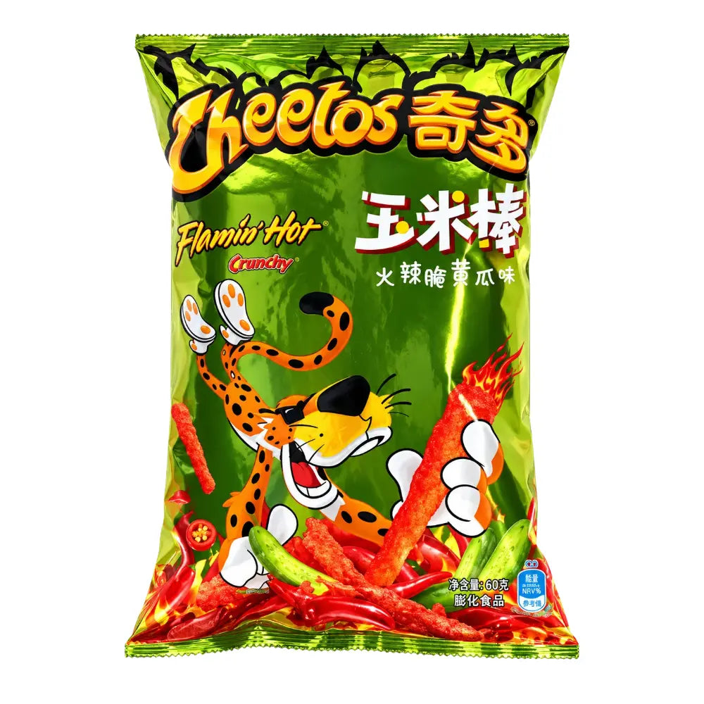 Cheetos Flamin'Hot croccanti al gusto di cetriolini sottaceto