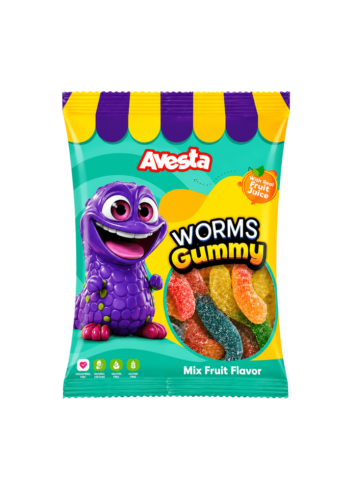 Avesta Worms Gummy Sapore Frutti Misti