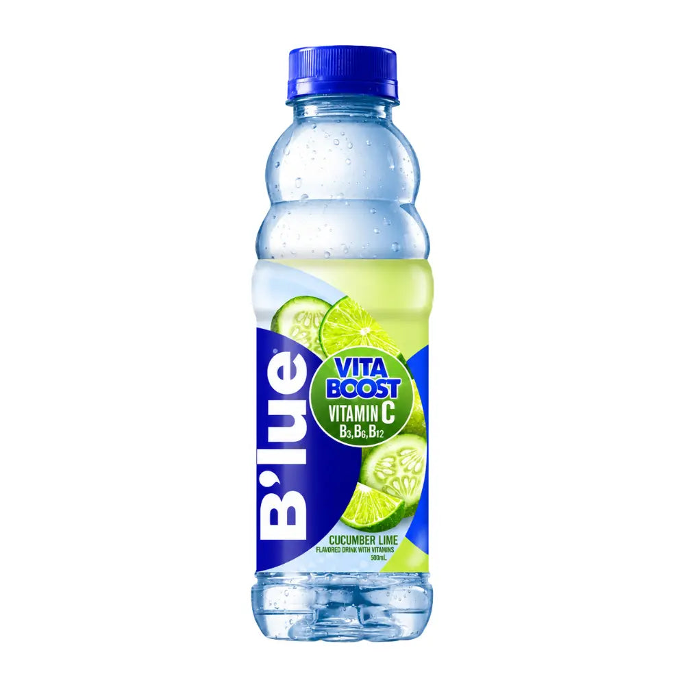 Bevanda vitaminica B'lue al cetriolo e lime