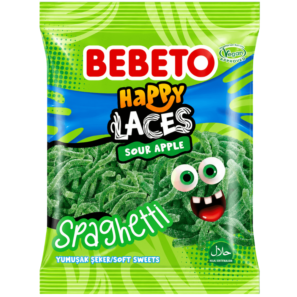 Bebeto Spaghetti Happy Laces Mela Verde Acidula