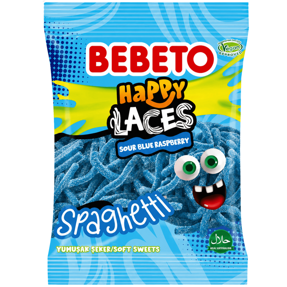 Bebeto Spaghetti Happy Laces Lampone Blu Aspro