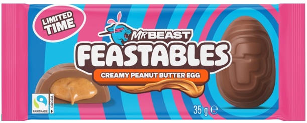 Mr Beast Feastables Uovo al Burro di Arachidi Cremoso