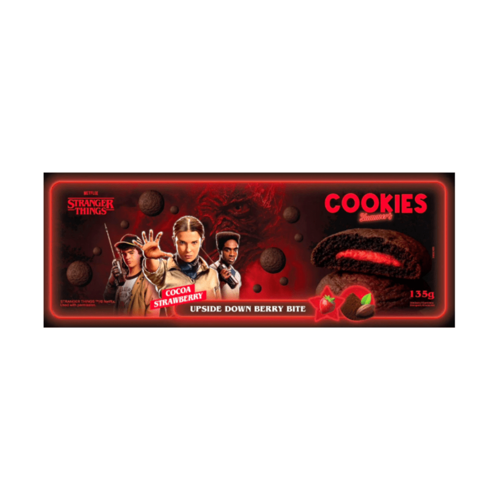 Stranger Things Biscotti Cioccolato Fragola