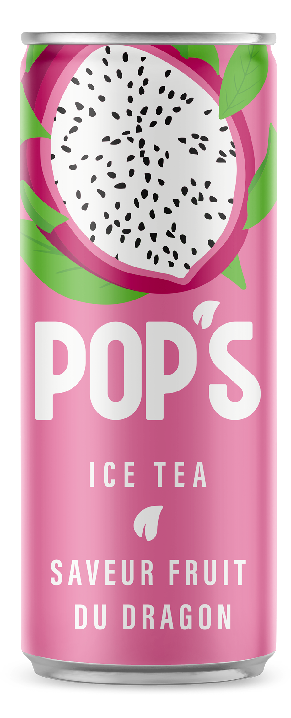 Pop's Ice Tea Dragon Fruit Can