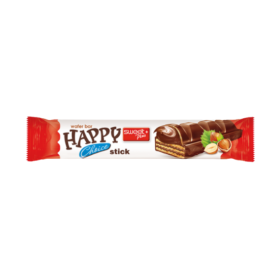 Happy Choice Bastoncino Wafer Crema alla Nocciola e Cacao