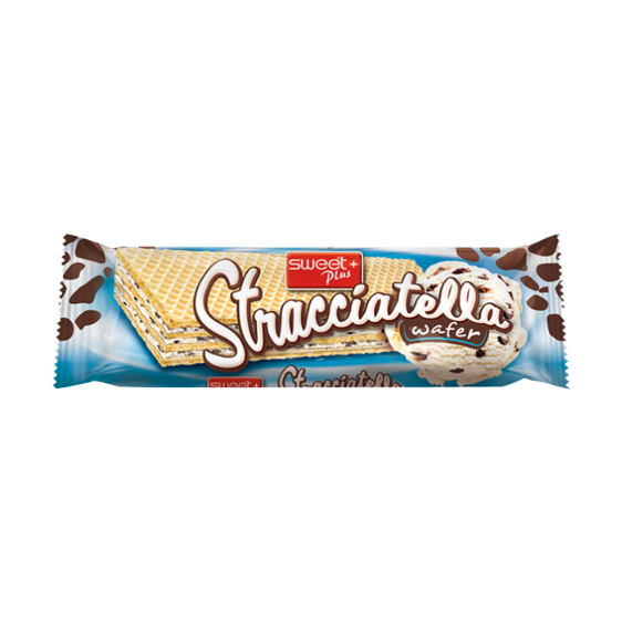 Sweet Plus Wafer Stracciatella Crema al Latte e Gocce di Cioccolato Fondente