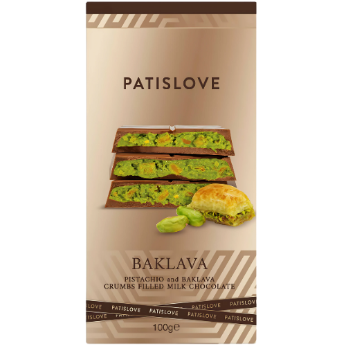 Patislove Dubai Milk Chocolate Pistachio & Baklava
