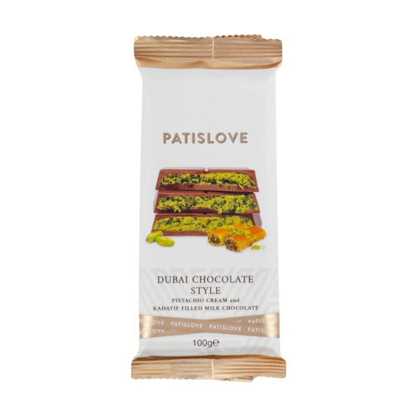 Patislove Dubai Cioccolato al Latte Pistacchio & Kadayif