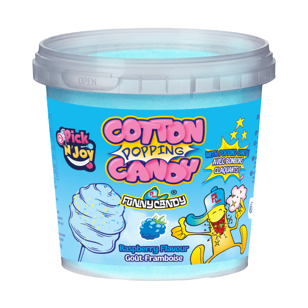 Funnycandy Zucchero Filato Scoppiettante Lampone Blu