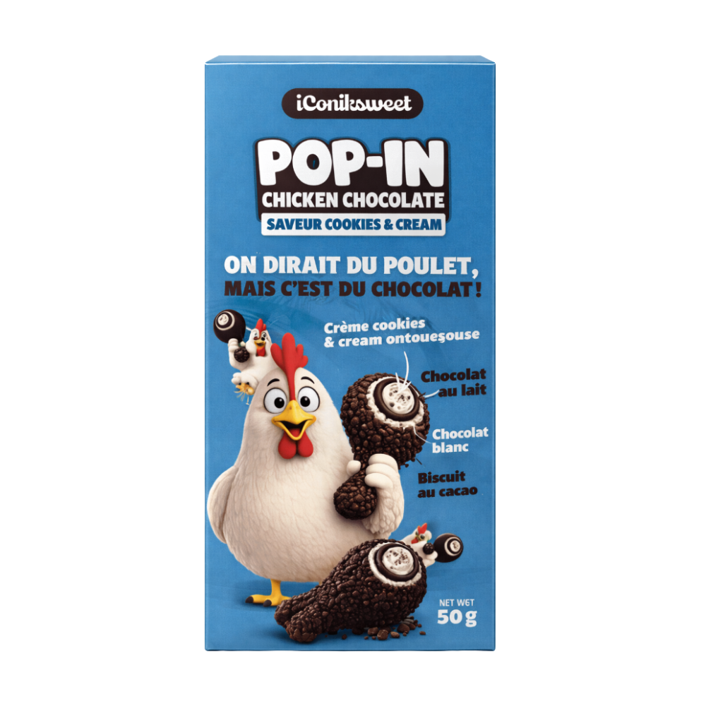 Iconiksweet Pop-In Chicken Cookies Cream - My American Shop