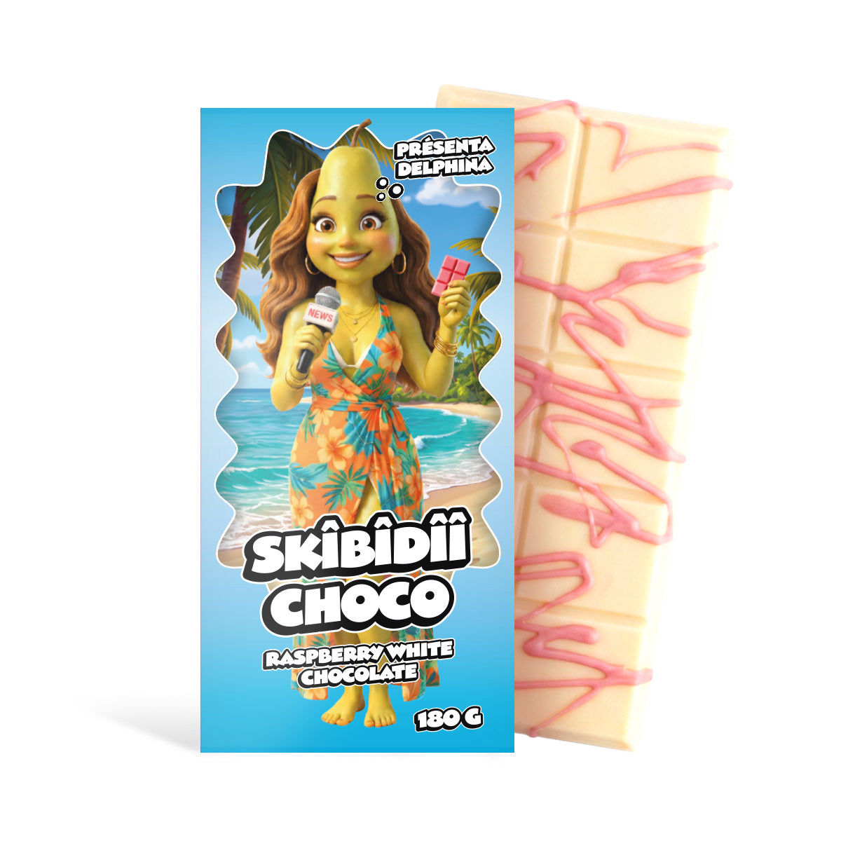 Skibidii Choco Presenta Delphina Lampone Cioccolato Bianco