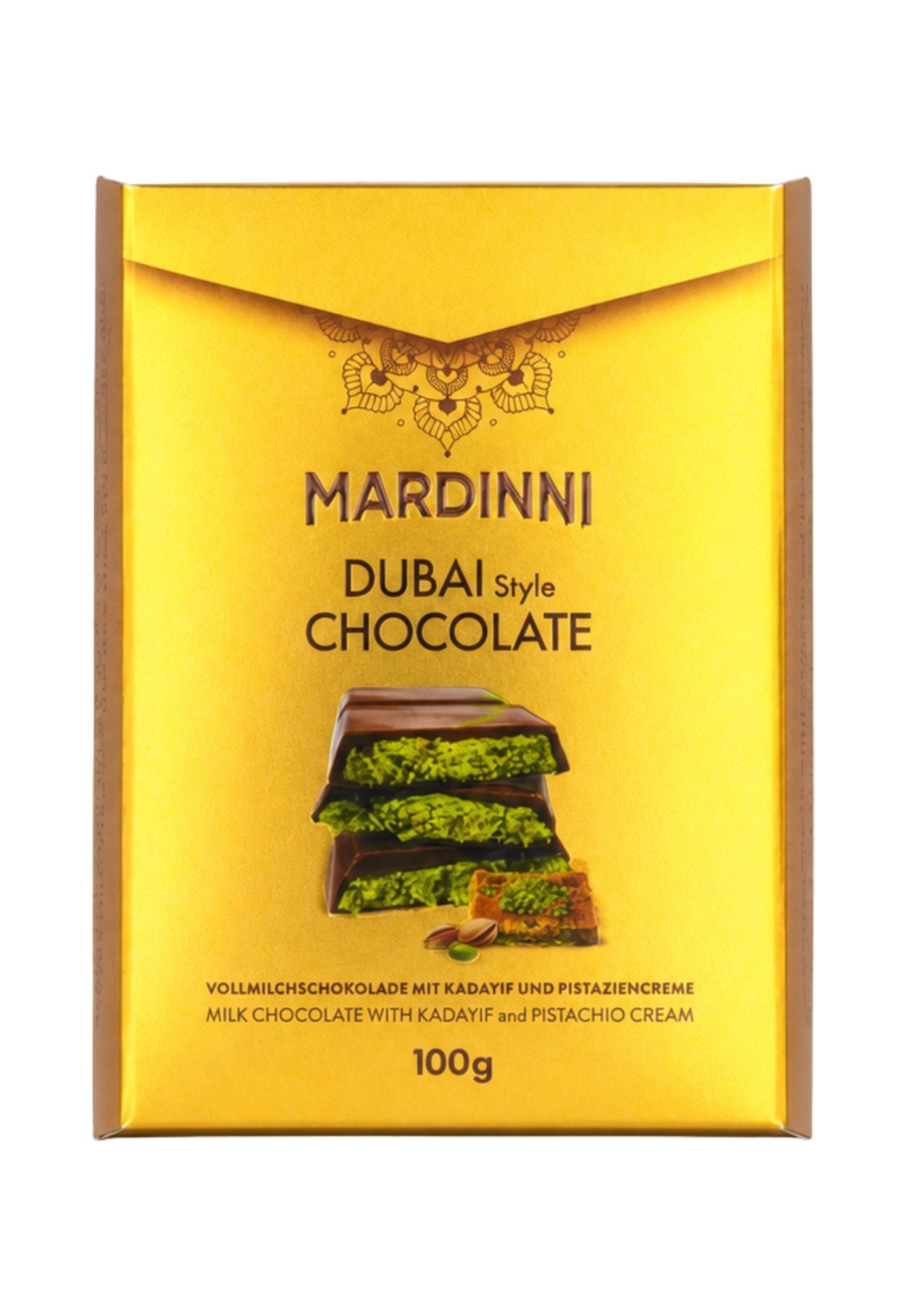 Cioccolato Mardinni Dubai con Kunafa e Crema di Pistacchio Medio
