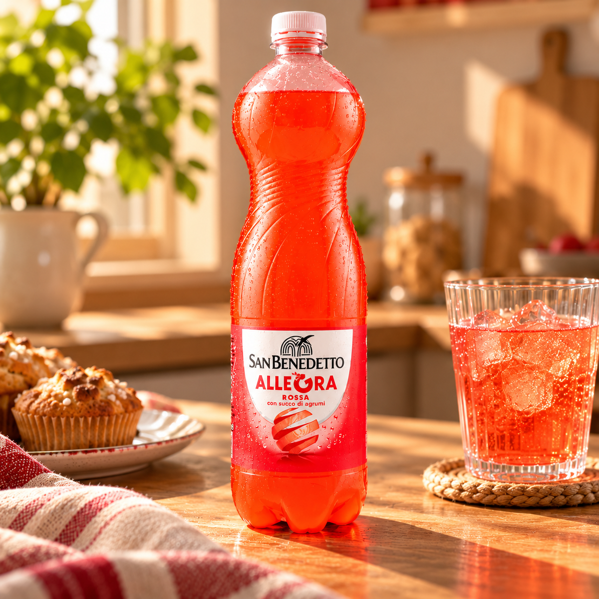 Bottiglia di soda San Benedetto ai frutti rossi
