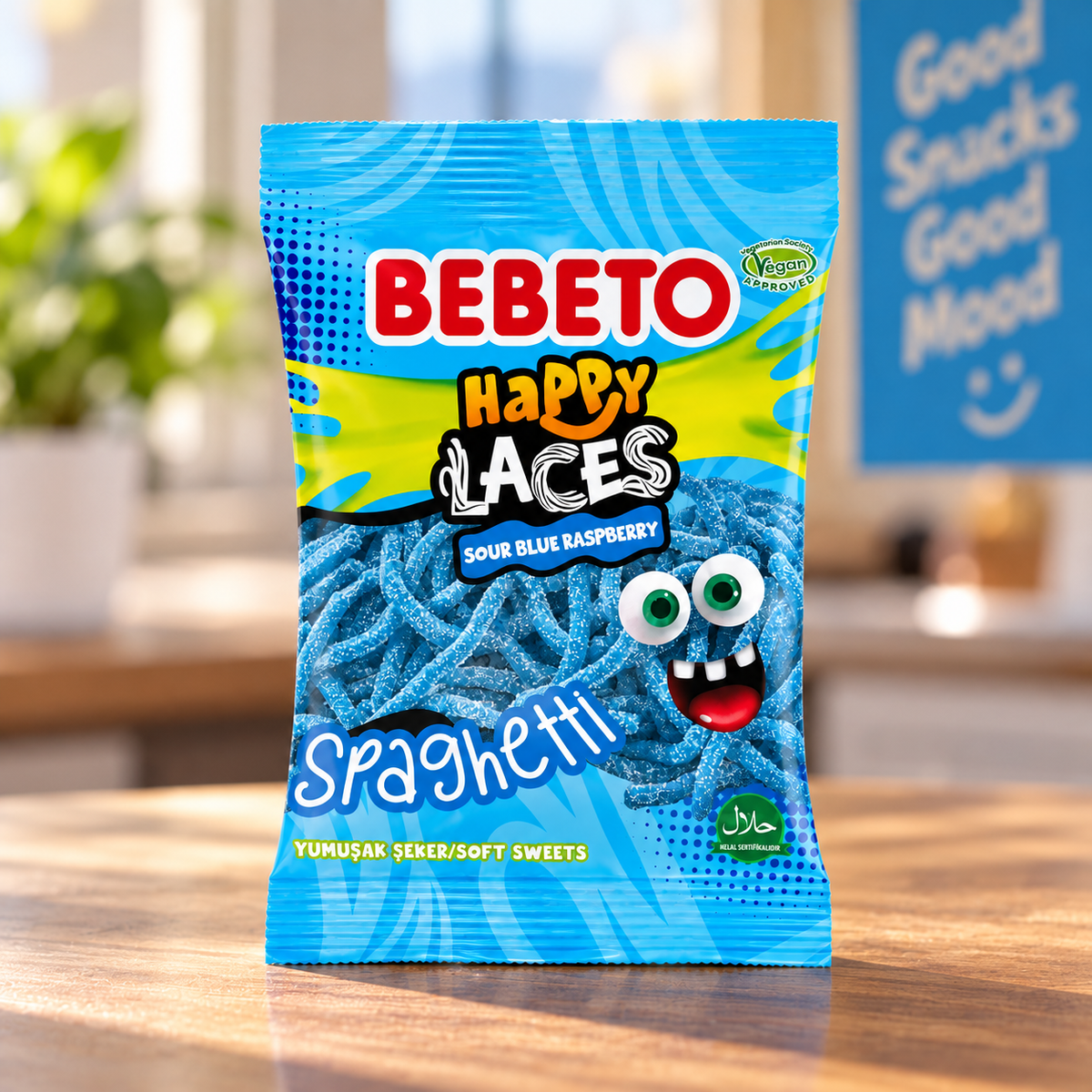 Bebeto Spaghetti Happy Laces Lampone Blu Aspro