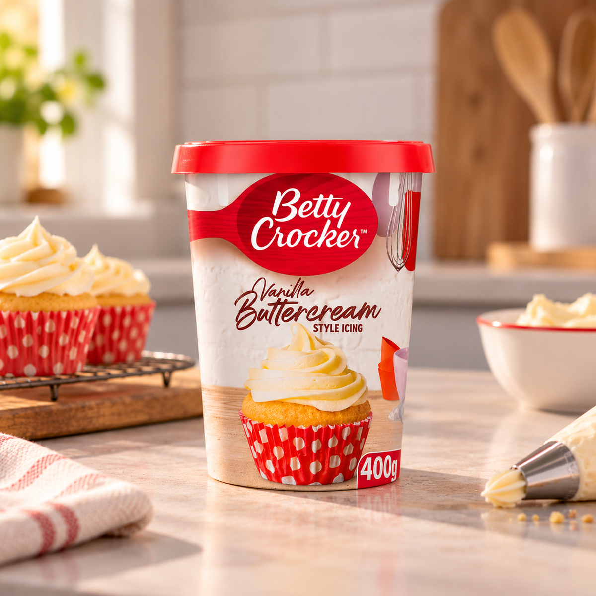 Betty Crocker glassa alla vaniglia e crema al burro