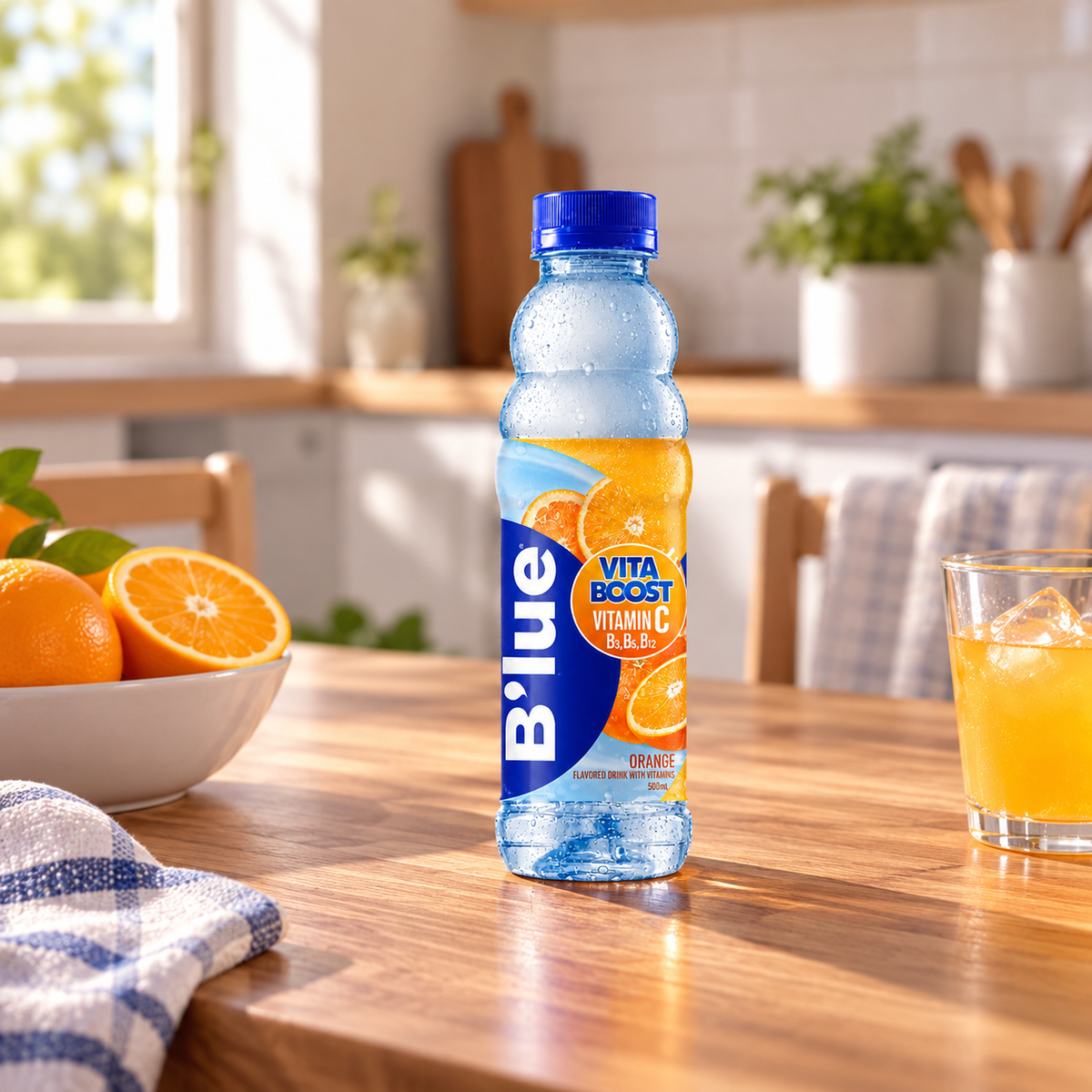 Bevanda vitaminica B'lue all'arancia