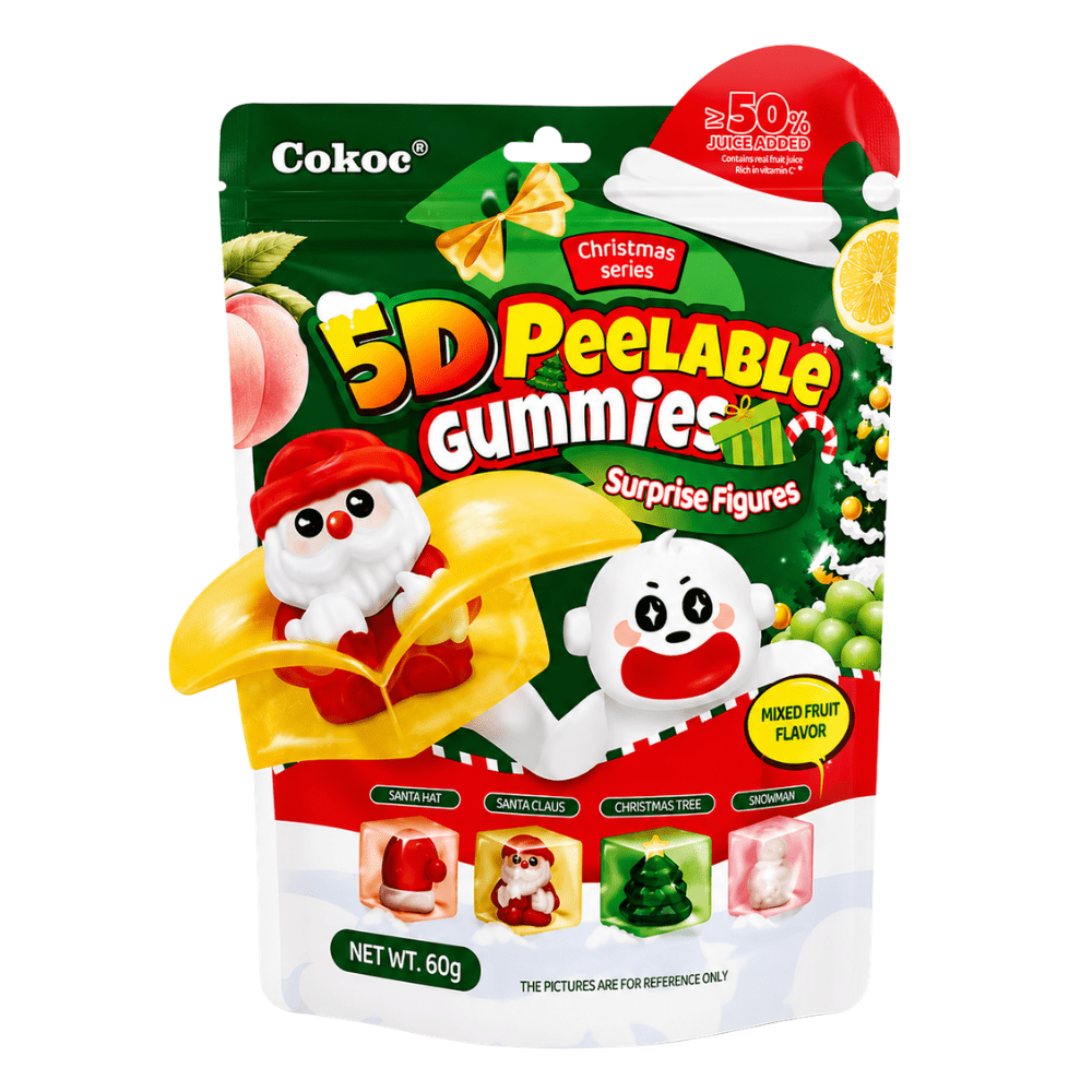 Cokoc Christmas 5D Caramelle Gommose Sbucciabili al Gusto Frutta Mista