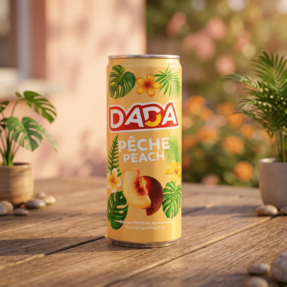 Dada Peach, boisson pétillante française à la pêche