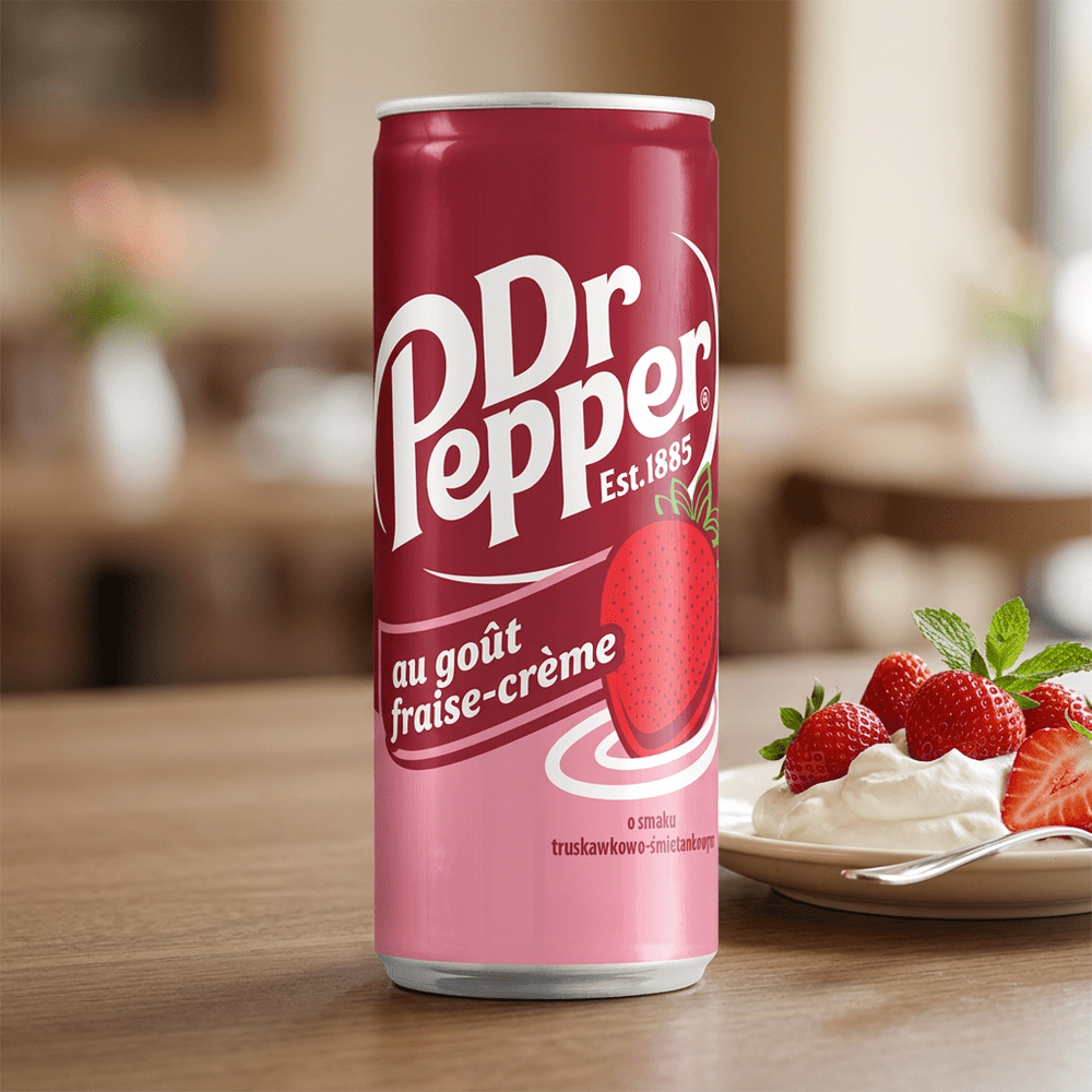 Dr Pepper Lattina Slim Fragole e Panna