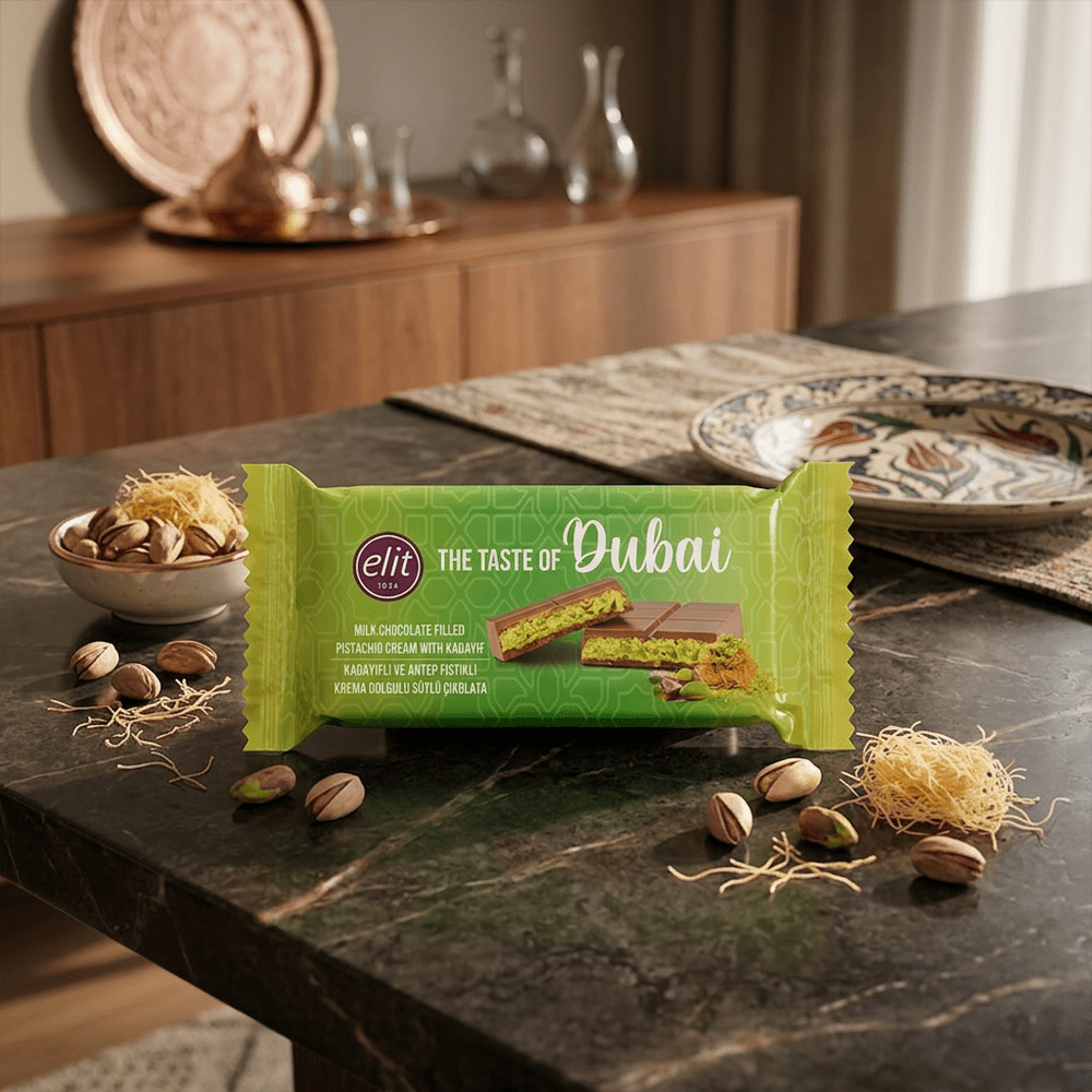 Elit Dubai Milk Chocolate Pistachio Cream & Kadayif